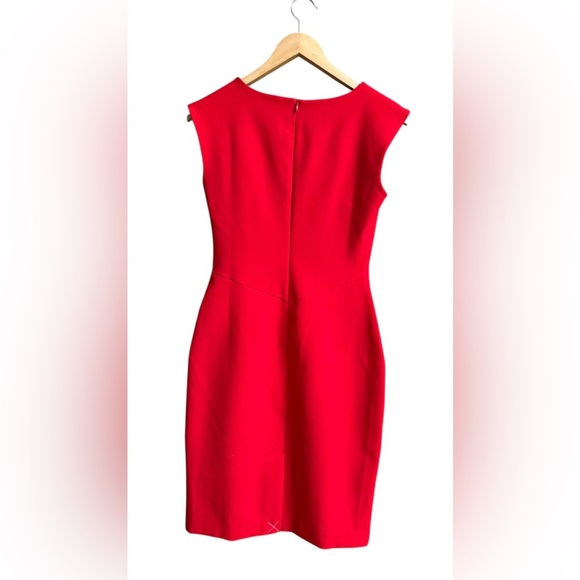 Ann Taylor Scarlet Red Hem Sheath Shift Dress Size 4 NWT - Picture 4 of 8